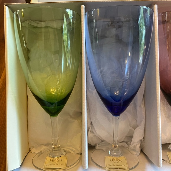 Lenox Color Gems Crystal Iced Beverage Glasses - Set of 4 - Picture 2 of 11